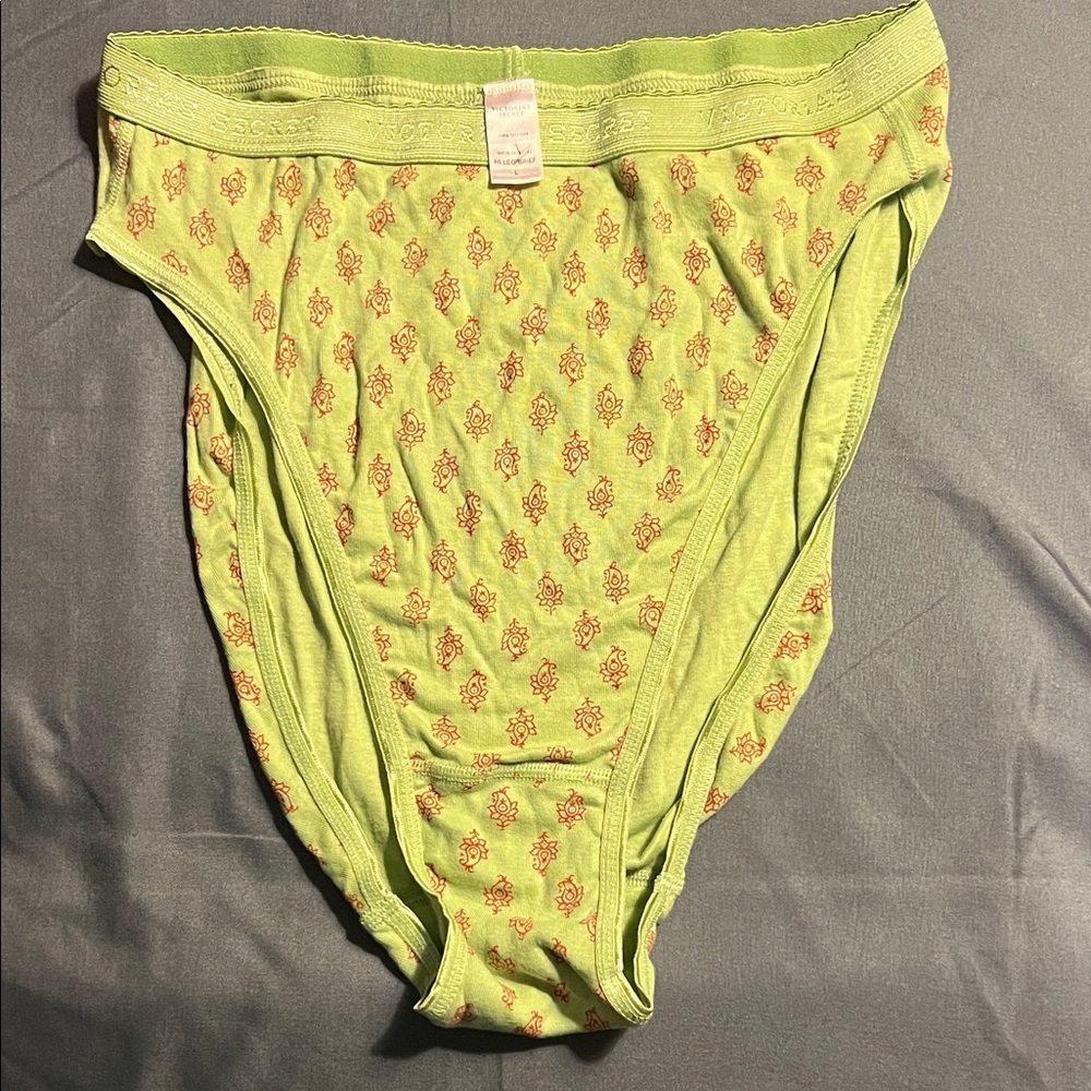 Victoria's Secret Green and Red Hi-Leg Briefs